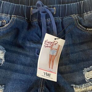 YMI Easy Fit Dark Blue Jean Shorts